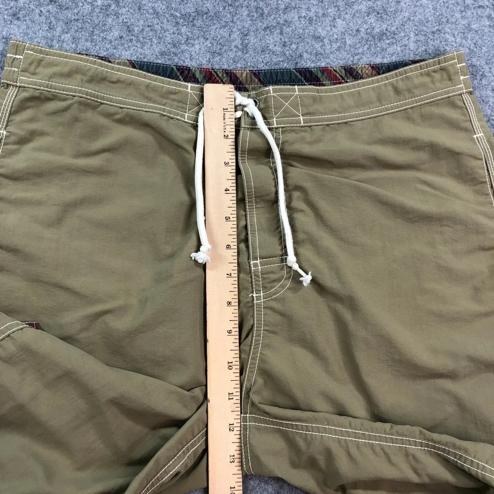 Polo Ralph Lauren Mens Cargo Board Shorts M Olive Green Cargo Drawstring Nylon